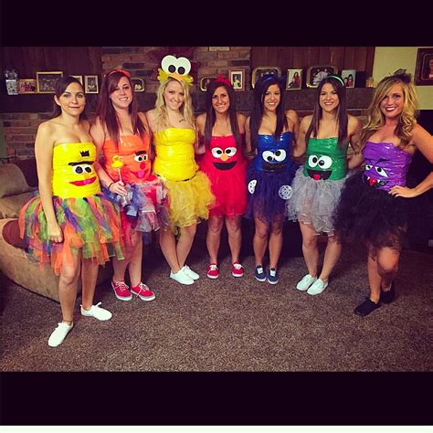 Sesame Street Great Group Costume With My Girls In 2023 Group Halloween Costumes Group