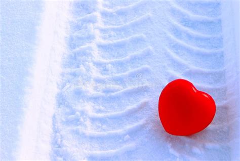 Heart On Snow Background Stock Image Image Of Natural 109762097