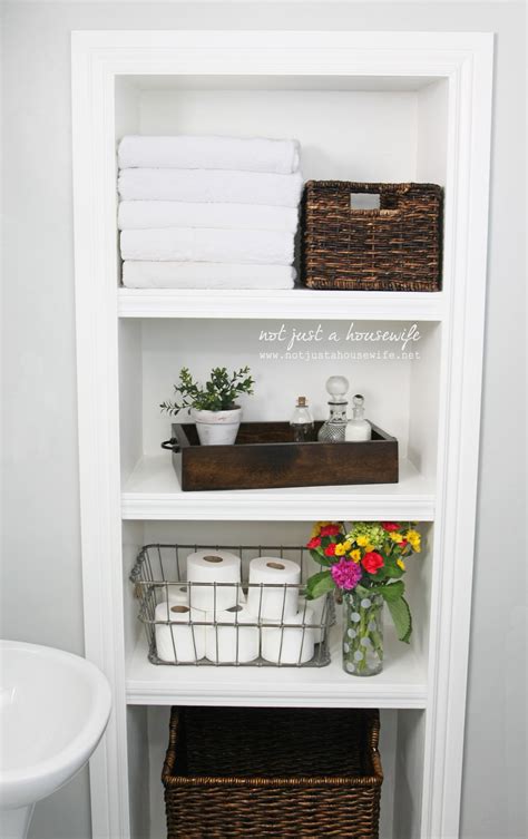 The bathroom is usually the smallest room in the. Bathroom Shelves! - Stacy Risenmay