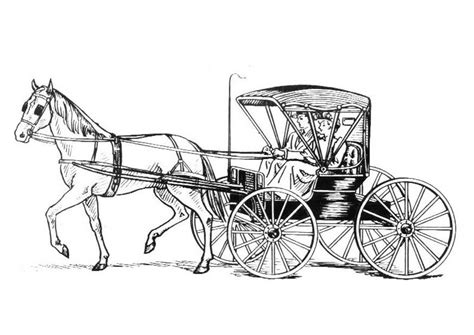 Coloring Page Horse With Carriage Free Printable Coloring Pages Img