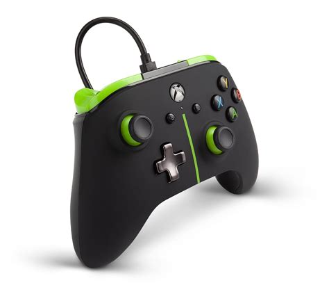 Powera Xbox Enhanced Wired Controller Green Stripe Xbox Series X