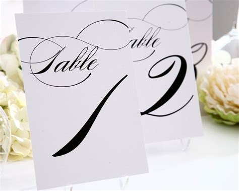 Easy Elegant Table Numbers Table Numbers Shine Wedding Invitations