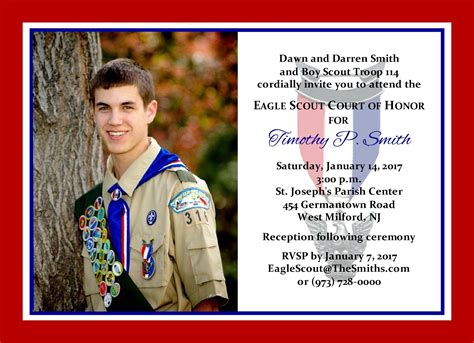 Provide a descriptive recollection of qualifications as well as characteristics using ms word, google docs, or apple pages applications. Eagle Scout Court Of Free Template Ceremony Invitation ...
