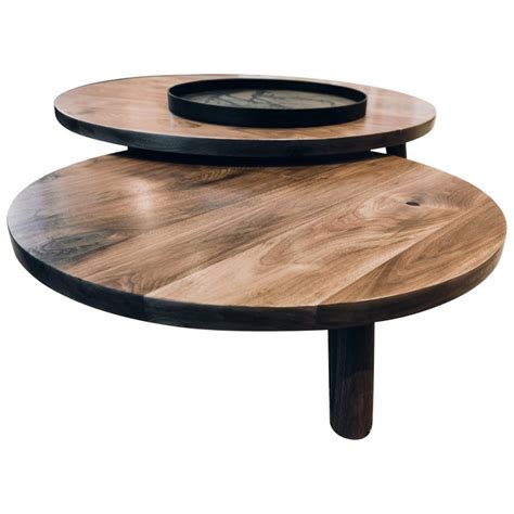 Round Nesting Low Coffee Tables In Walnut For Sale At 1stdibs