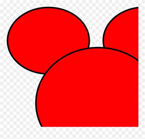 Mickey Mouse Head Silhouette Red Clipart 5224092 Pinclipart