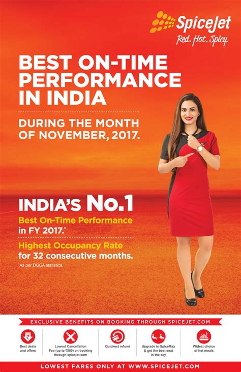 Spicejet Best On Time Performance In India Ad - Advert Gallery