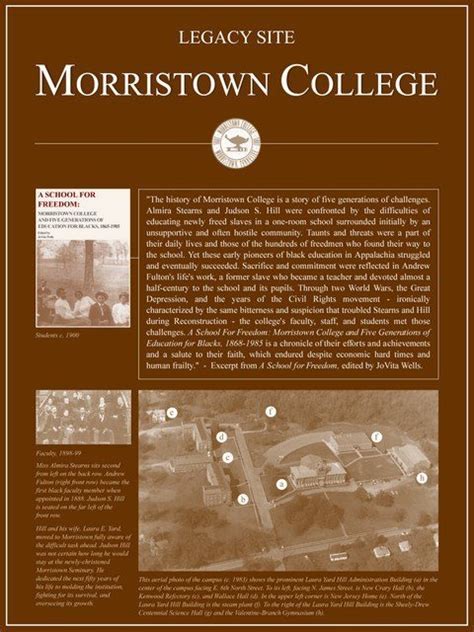 Morristown College Legacy Sign And Garden Morristown Task Force On