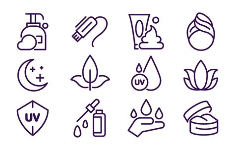 Skin Care Icon Set 6126012 Vector Art At Vecteezy