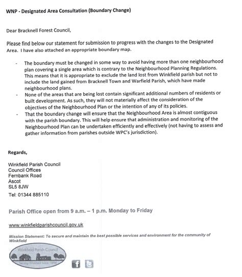 Wnp Designated Area Consultation Boundary Change Winkfield Parish