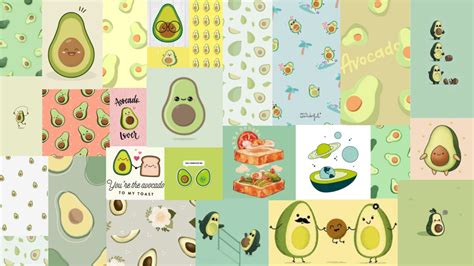 Avocados Aesthetic Collage Laptop Wallpaper Desktop Wallpapers