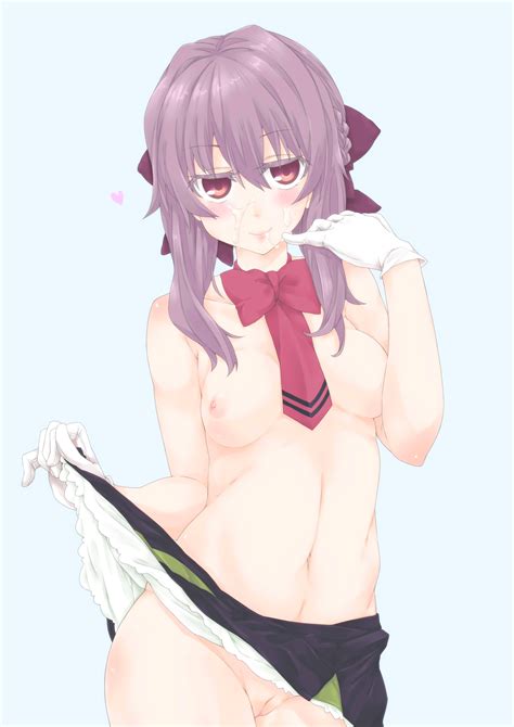 Rule 34 Breasts Brown Eyes Cameltoe Cum Facial Female Gloves Highres Hiiragi Shinoa Itou