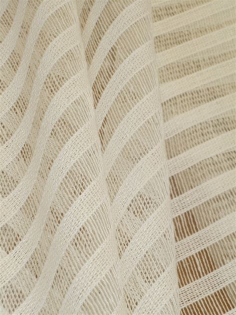 Linen Sheer Stripe In Color White