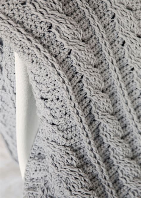 Timeless Cabled Throw Crochet Pattern Leelee Knits