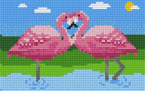 Flamingos Two 2 Baseplate Pixelhobby Mini Mosaic Art Kits Pixel