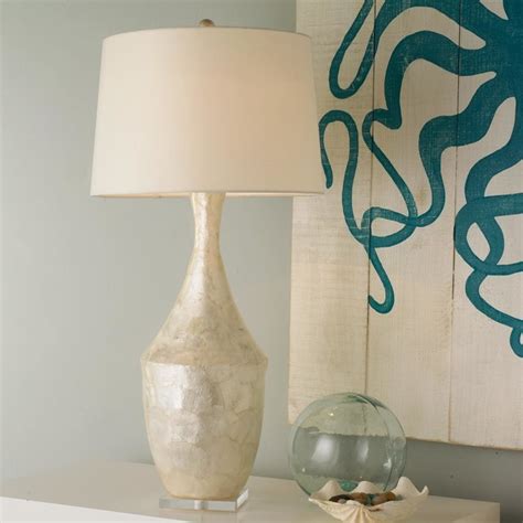 Assembly required, this lamp measures 11 x 12 x 19.25. Capiz Shell Vase Table Lamp - Lamp Shades - by Shades of Light