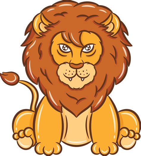 Printable Cute Drawing Lion For School And Kids 8384348 Vector Art At