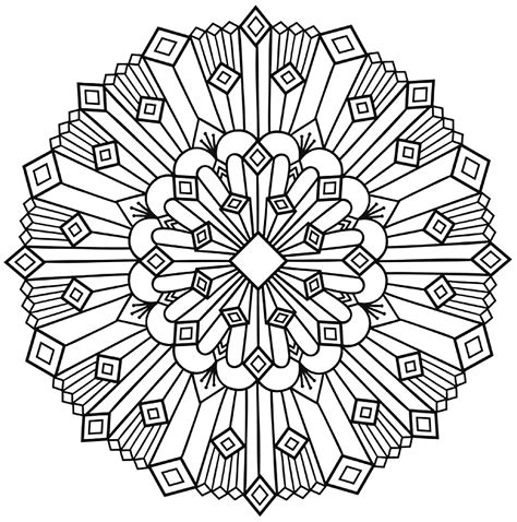 You'll find them listed under categories of characters, flowers and vegetation, geometric patterns, zen and. Mandala art deco simple - M&alas Adult Coloring Pages