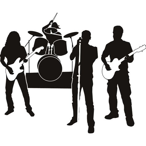 Rock Band Silhouette Png File Png All Png All