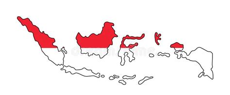 Indonesia Map Of Indonesia Vector Illustration Stock Vector