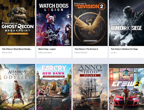 Ubisoft On Connait Les 108 Jeux Disponibles Sur La Plateforme Uplay