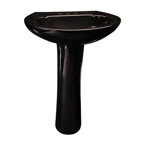 Barclay Hampshire 33 In H Black Vitreous China Pedestal Sink In The