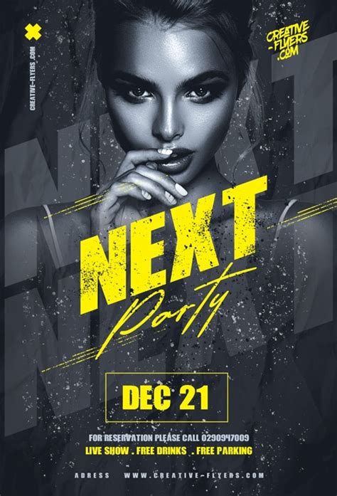 Next Party Flyer Template For Photoshop Creative Flyers