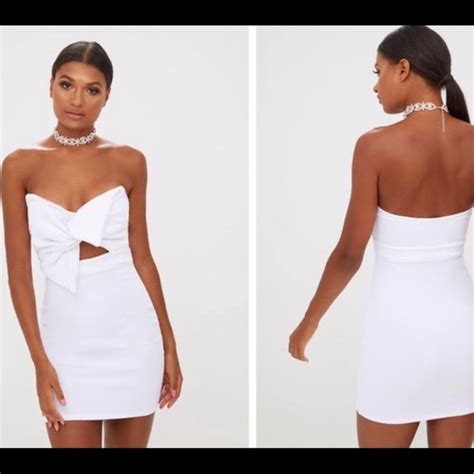 Prettylittlething Dresses Pretty Little Thing White Bodycon Dress