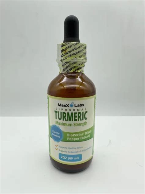 TURMERIC LIQUID Highest Potency 800mg Liposomal Drops Joint