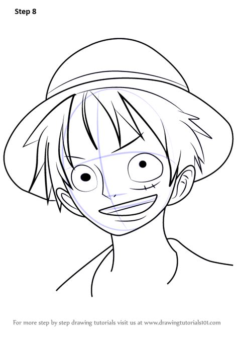 Step By Step How To Draw Monkey D Luffy From One Piece