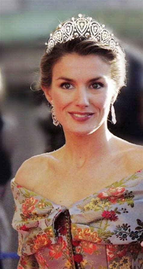 Princess Letizia Of Spain In 2004 Wearing The Queen Maria Christina