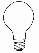 Light Bulb Coloring Clip Bulbs Clipart sketch template