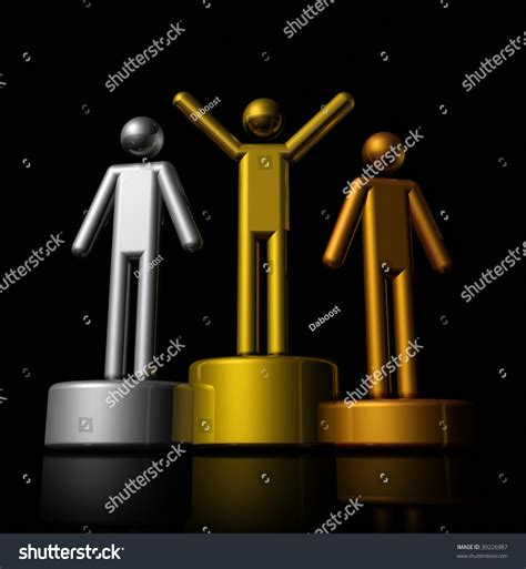 Empty winners podium first second third stock vector 548272486. Podium With Bronze, Silver And Gold Winners - Three ...