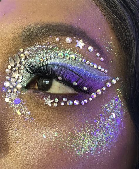 Festival Inspired Look Used A Mix Of Face Gems Glitters And Micro