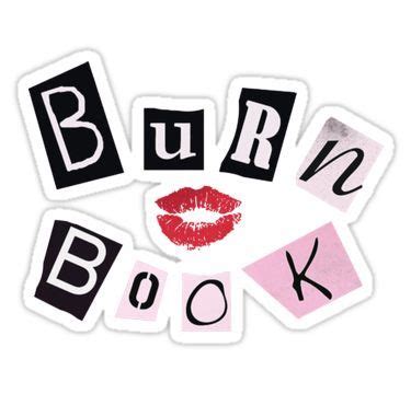 Stickers That Say Burn Book And Lipstick