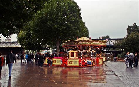 Carousel At The Thames Riverbank In London Editorial Image Image Of