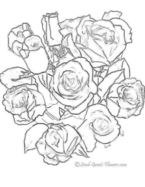 Staple multiple pages together to make a book for them to enjoy! Coloriage Bouquet de Roses réaliste dessin gratuit à imprimer