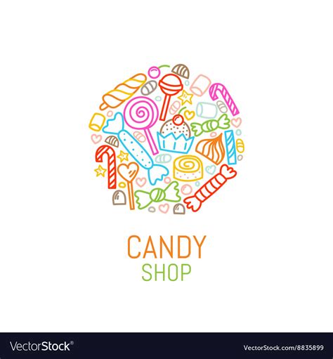 Logo Template Of Candy Shop Royalty Free Vector Image