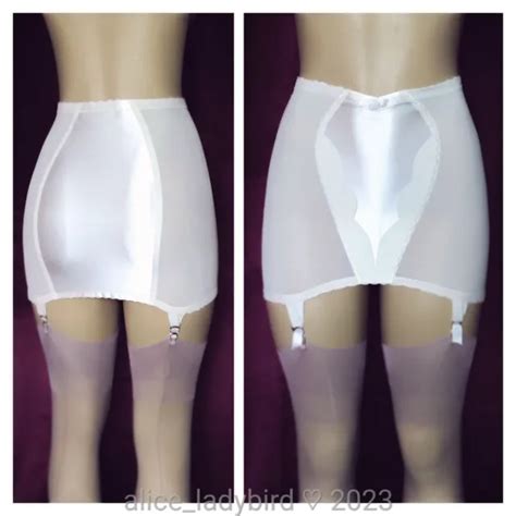 Vintage 50s Maidenform Open Bottom Girdle Firm Satin Garter Belt Stretch Ob ~l 4200 Picclick