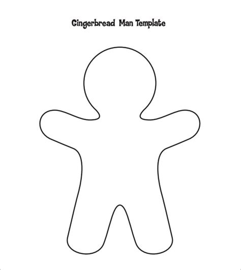 Gingerbread Man Template Printable Free