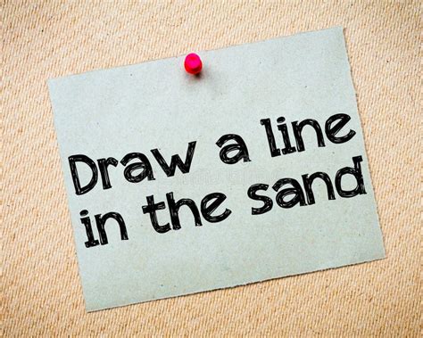 Draw A Line In The Sand Stock Image Image Of Reminder 52022195