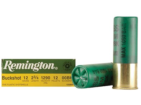 Remington Express Ammo 12 Ga 2 34 00 Buckshot 12 Pellets Box Of 5