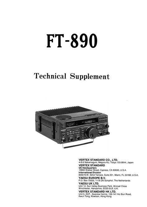 Yaesu Ft 890 Service Manual