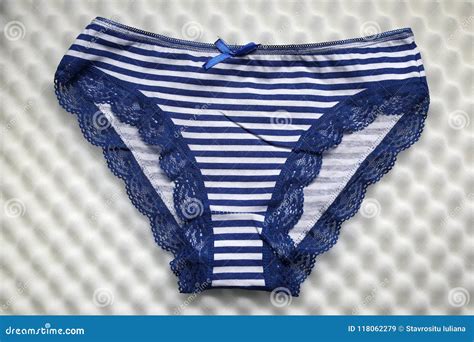 Dark Blue And White Striped Panties Stock Image Image Of Fashionable Light 118062279
