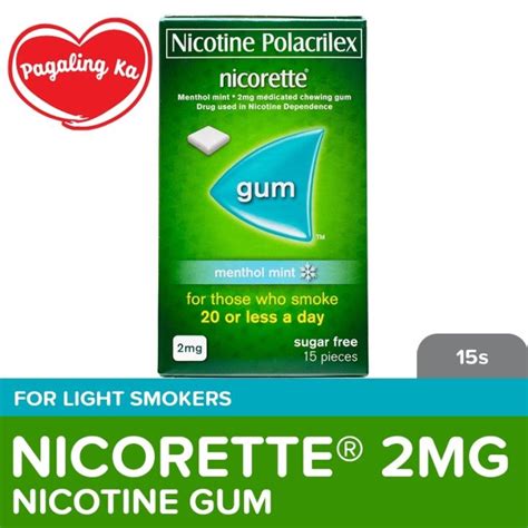 Nicorette Menthol Mint Nicotine Gum 2mg 15s Quit Smoking Lazada Ph