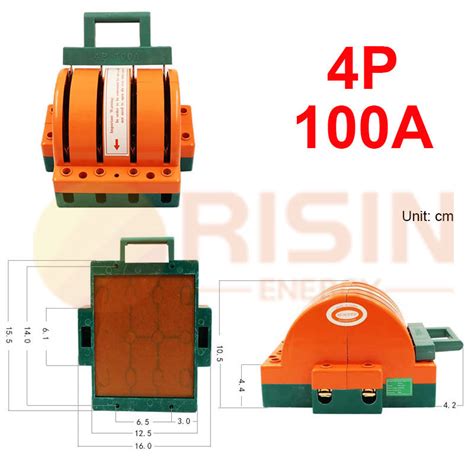 High Performance Risin Heavy Duty 2p 3p 4p 32a 60a 100a Double Throw Safety Blade Disconnect