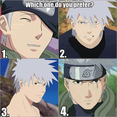 Kakashi Without Mask Id Say The Second Picture Is More