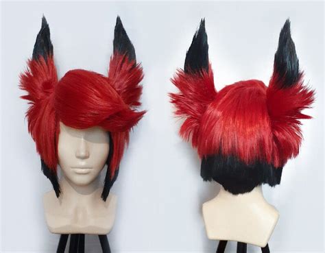 Made To Order Cosplay Wig Angel Dust Alastor Inspires From Etsy