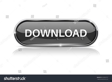 Download Button Shiny Black Oval Web Stock Vector Royalty Free