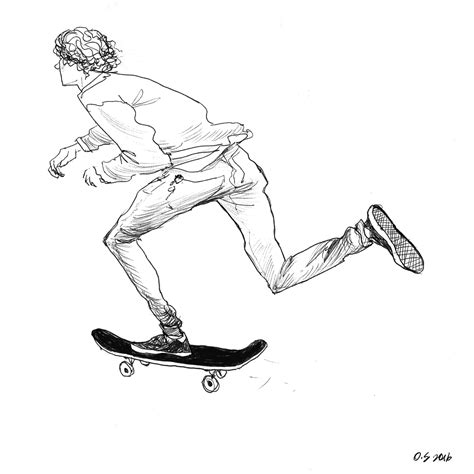 Https://tommynaija.com/draw/how To Draw A Skateboarder