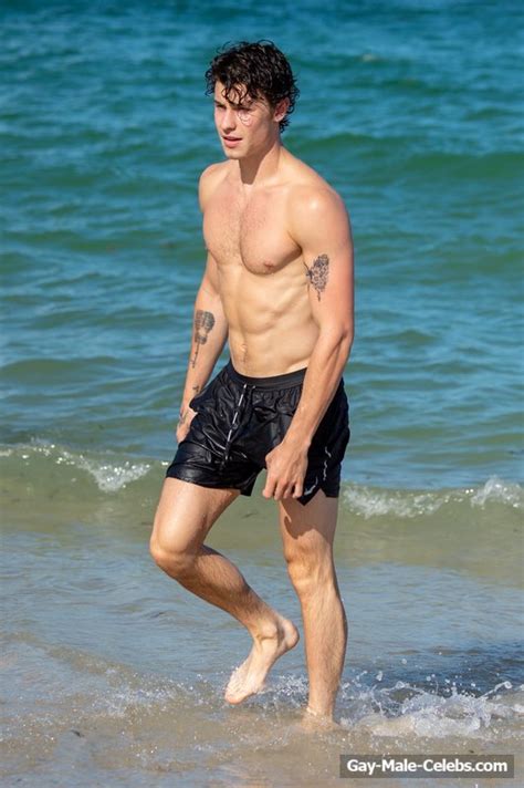 Shawn Mendes Paparazzi Shirtless And Bulge Beach Photos The